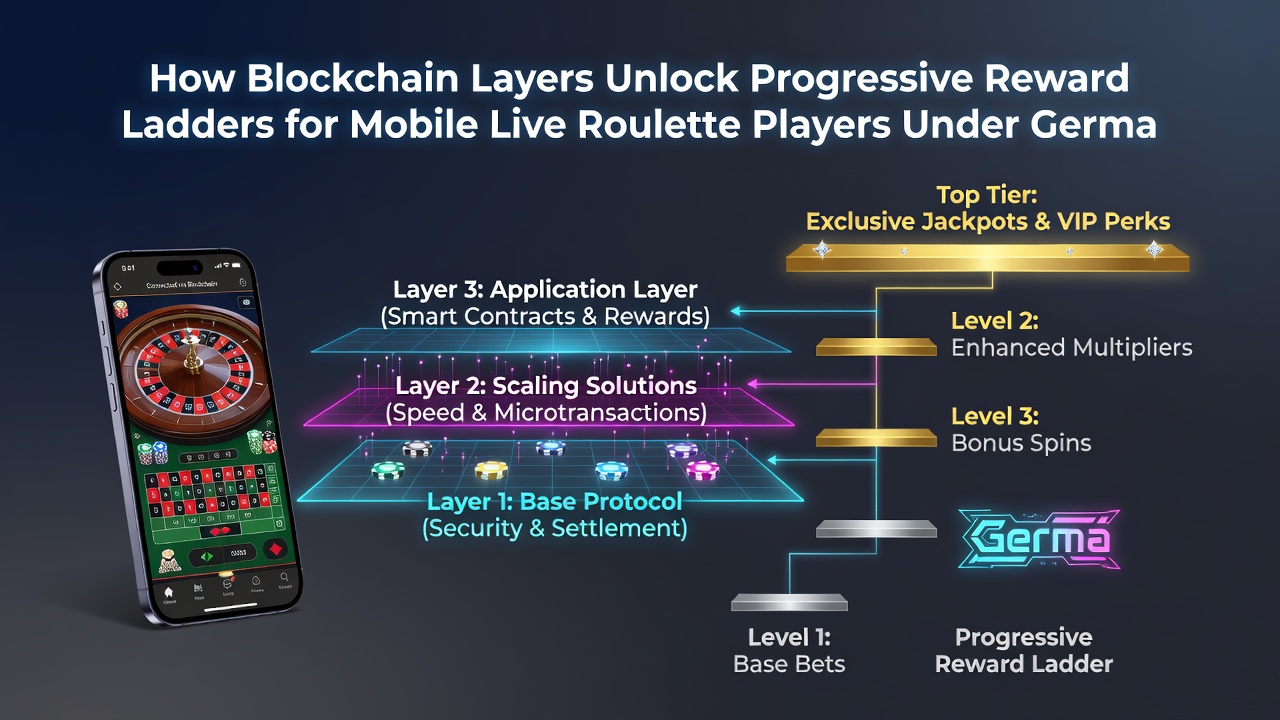 Mobile live roulette interfaces with layered blockchain verification for rewards