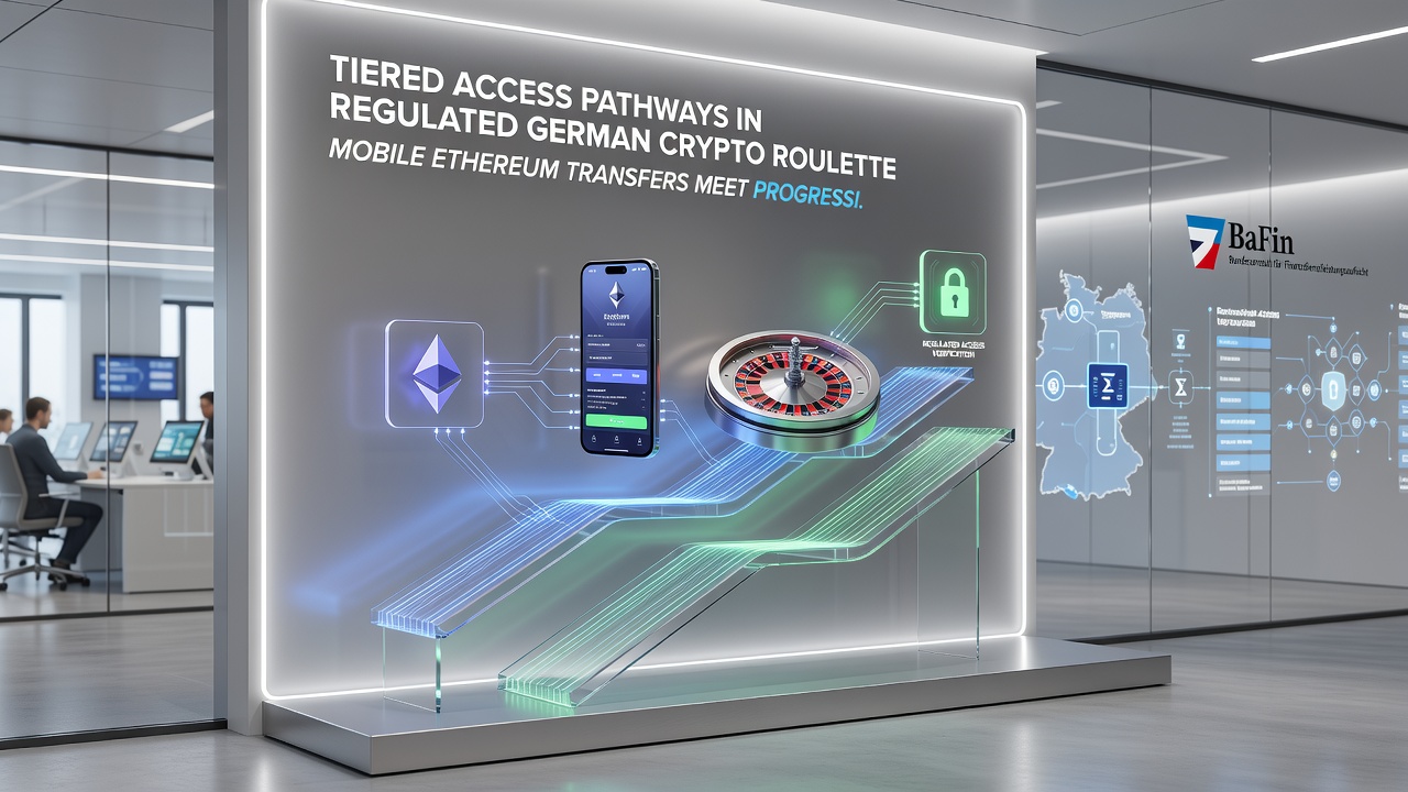 Illustration progressiver Loyalitätsstrukturen und mobiler Ethereum-Nutzung im deutschen Roulette-Markt